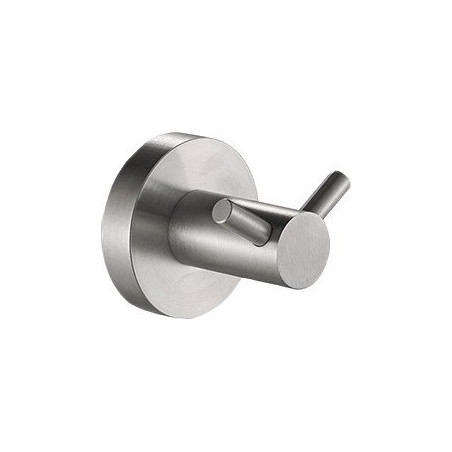 Porte-peignoir 2 têtes 43x43x45 mm, inox brossé