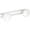 Porte-peignoir 2 têtes 70 x 242 mm, tête Ø 65 mm, acier époxy blanc
