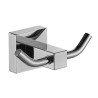 Porte-peignoir 2 têtes CUBIC L91 x P50 x H38 mm, en laiton chromé
