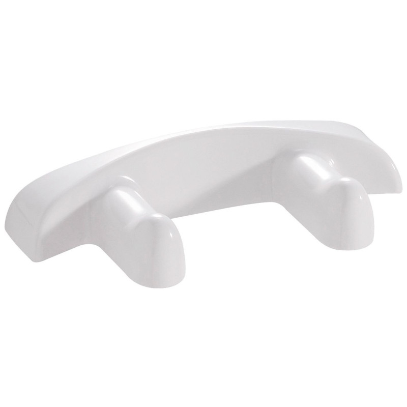 Porte-peignoirs 2 têtes 160 x 70 x 30 mm, résine thermodurcie blanc