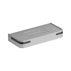 Porte-savon 165 mm, aluminium plié thermolaqué gris mat