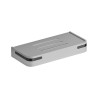 Porte-savon 165 mm, aluminium plié thermolaqué gris mat