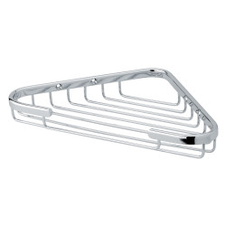 Porte-savon fil d'angle mural 242 x 185 x 32 mm, laiton chromé
