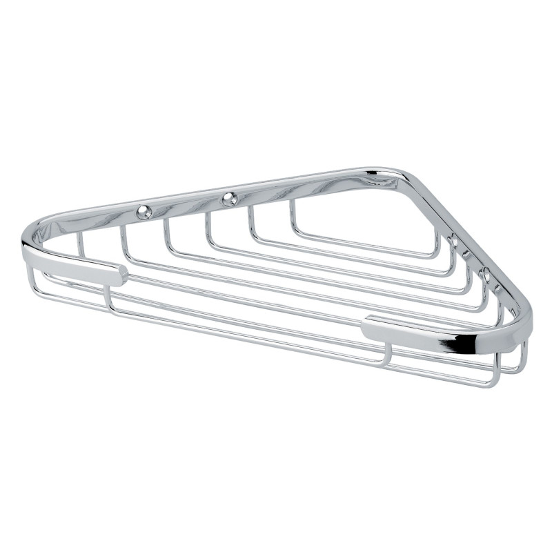 Porte-savon fil d'angle mural 242 x 185 x 32 mm, laiton chromé