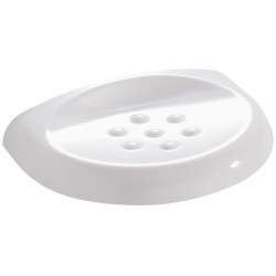 Porte-savon mural 160 x 120 x 30 mm, résine thermodurcie blanc