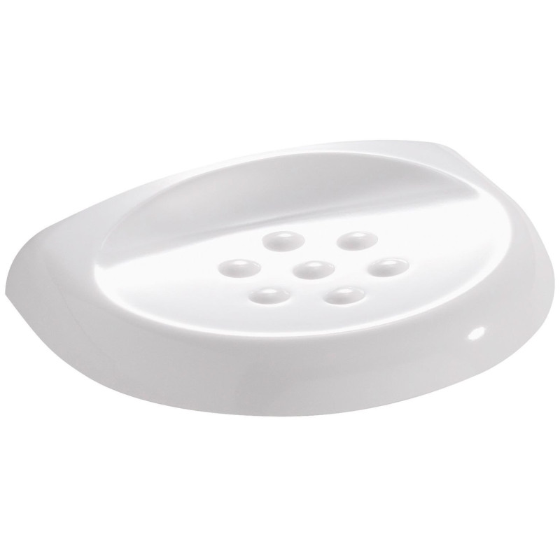 Porte-savon mural 160 x 120 x 30 mm, résine thermodurcie blanc