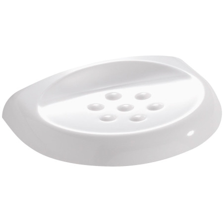 Porte-savon mural 160 x 120 x 30 mm, résine thermodurcie blanc