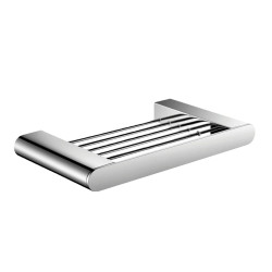 Porte-savon mural en laiton chromé, 195x20x109 mm