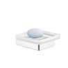 Porte-savon mural CUBIC L99 x P107 x H35 mm, en laiton chromé