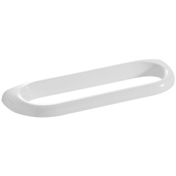 Porte-serviettes 1 barre fixe 600 x 100 x 30 mm, résine thermodurcie blanc