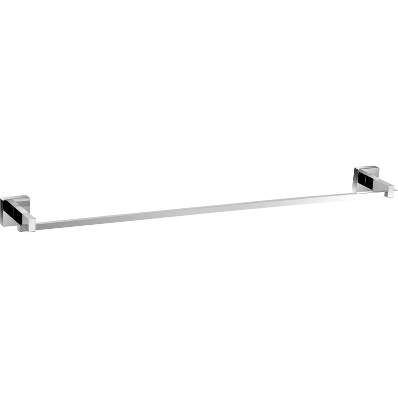 Porte-serviettes 1 barre fixe CUBIC L601 x P70 x H38 mm, en laiton chromé