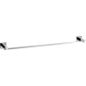 Porte-serviettes 1 barre fixe CUBIC L601 x P70 x H38 mm, en laiton chromé