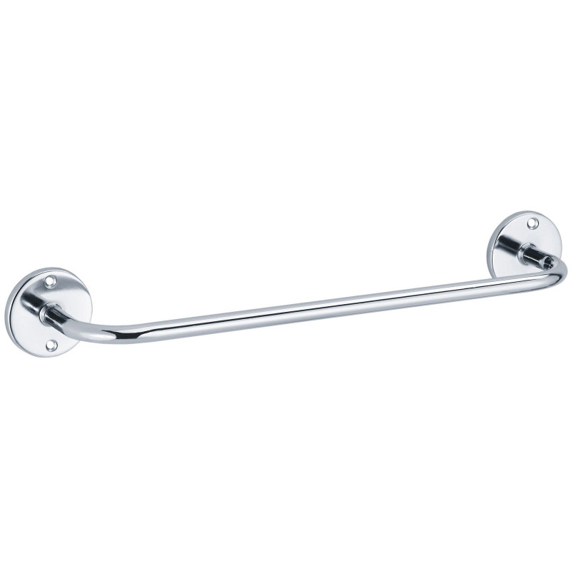 Porte-serviettes 1 barre fixe 473 mm, tube acier chromé Ø 12 mm