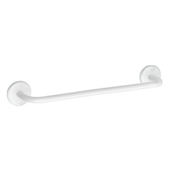 Porte-serviettes 1 barre fixe 473 mm, tube acier époxy blanc Ø 12 mm