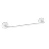 Porte-serviettes 1 barre fixe 473 mm, tube acier époxy blanc Ø 12 mm