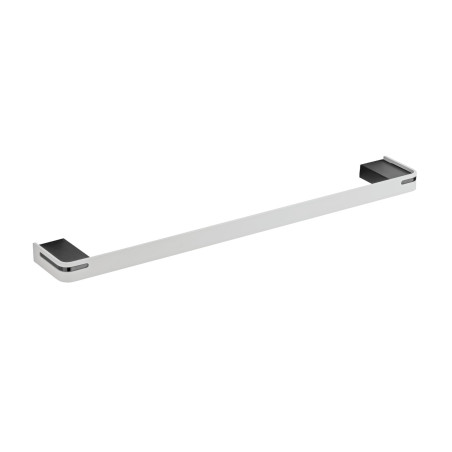 Porte-serviettes 550 mm, 1 barre fixe, aluminium plié thermolaqué blanc mat