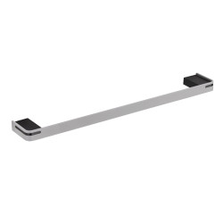 Porte-serviettes 550 mm, 1 barre fixe, alu. plié thermolaqué gris mat