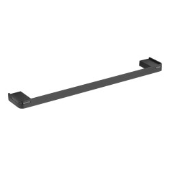 Porte-serviettes 550 mm, 1 barre fixe, aluminium plié thermolaqué noir mat