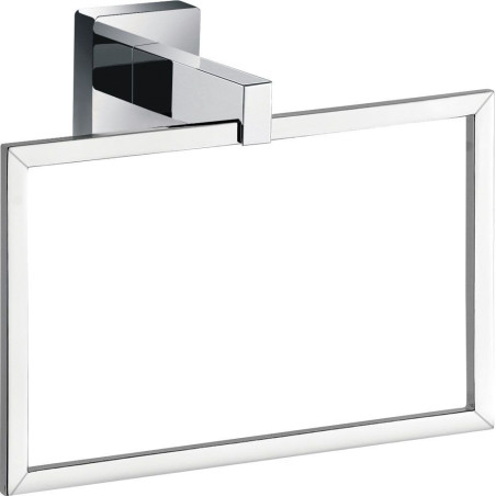 Porte-serviettes anneau CUBIC L191 x P71 x H328 mm, en laiton chromé