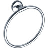 Porte-serviettes anneau Ø 190 mm, dim 215 mm, tube laiton chromé Ø 12 et 16 mm