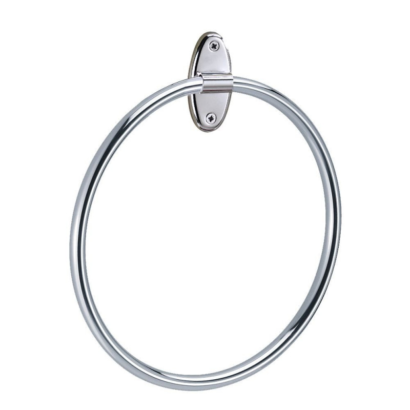 Porte-serviettes anneau Ø 190 mm, tbe acier chromé Ø 12 mm