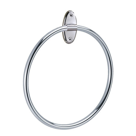 Porte-serviettes anneau Ø 190 mm, tbe acier chromé Ø 12 mm
