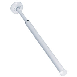 Porte-serviettes coulissant 1 barre extensible 465 à 715 mm, alu époxy blanc