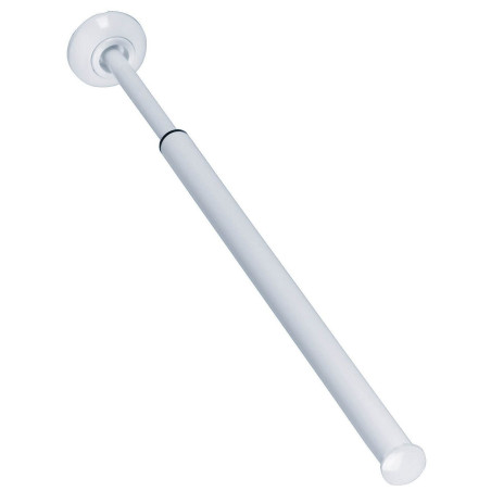 Porte-serviettes coulissant 1 barre extensible 465 à 715 mm, alu époxy blanc