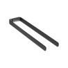 Porte-serviettes double 370 mm, aluminium plié thermolaqué noir mat