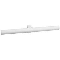 Porte-serviettes double 535 x 70 x 67,5 mm, tube alu. époxy blanc Ø 38x25 mm