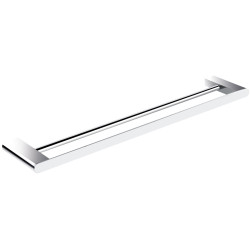 Porte-serviettes PURE 595 mm, 2 barres fixes de hauteur 20 mm, laiton chromé