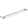 Porte-serviettes PURE 595 mm, 2 barres fixes de hauteur 20 mm, laiton chromé