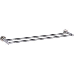 Porte-serviettes STYLE 643 mm, 2 barres fixes 600 mm, inox brossé