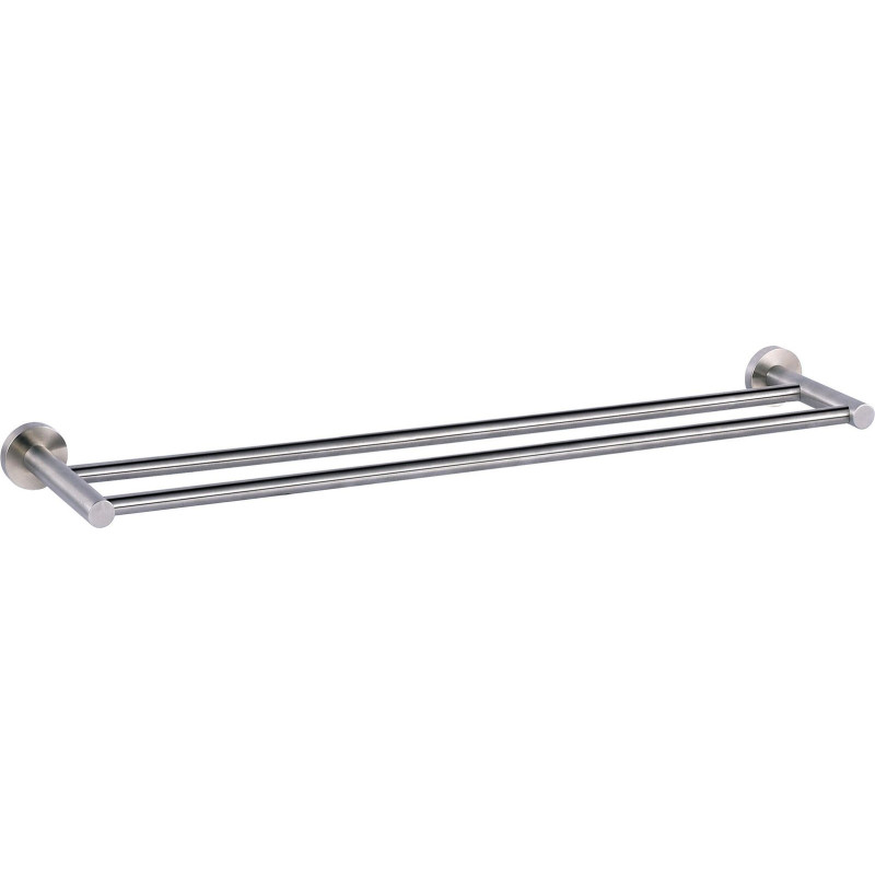 Porte-serviettes STYLE 643 mm, 2 barres fixes 600 mm, inox brossé