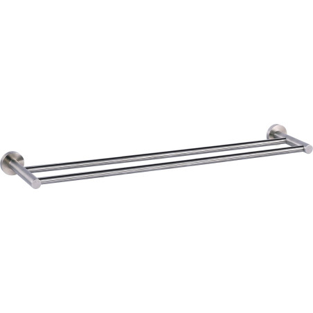Porte-serviettes STYLE 643 mm, 2 barres fixes 600 mm, inox brossé