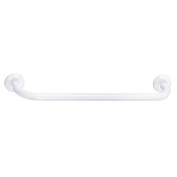 Porte-serviettes 590 mm, 1 barre fixe 525 mm, tube acier époxy blanc Ø 25 mm