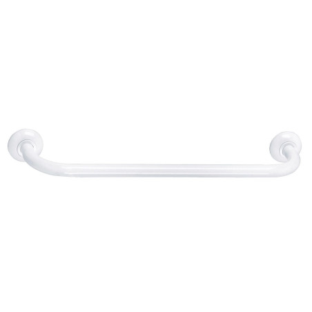 Porte-serviettes 590 mm, 1 barre fixe 525 mm, tube acier époxy blanc Ø 25 mm