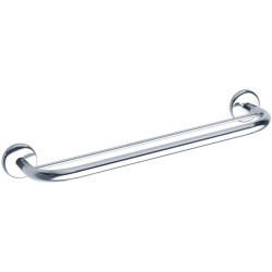 Porte-serviettes, 2 barres fixes, tube laiton chromé Ø 16 mm