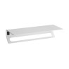 Rack porte-serviettes 500 mm, aluminium plié thermolaqué blanc mat