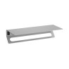 Rack porte-serviettes 500 mm, aluminium plié thermolaqué gris mat