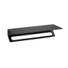 Rack porte-serviettes 500 mm, aluminium plié thermolaqué noir mat