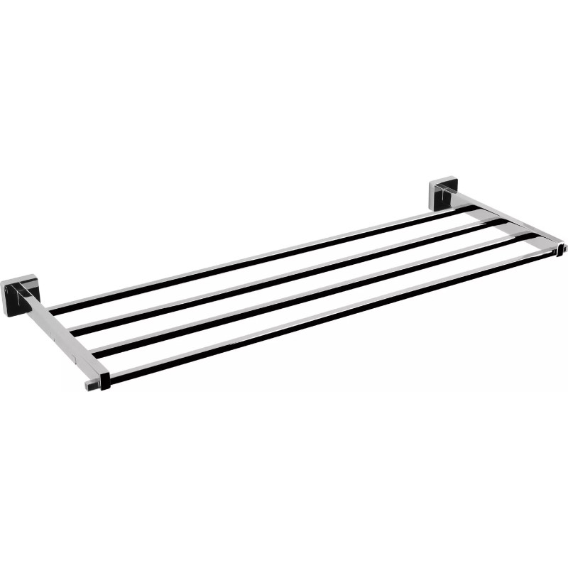 Rack porte-serviettes CUBIC L602 x P222 x H38 mm, en laiton chromé