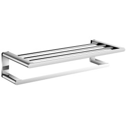 Rack porte-serviettes PURE 595 x 226 x 125 mm, laiton chromé