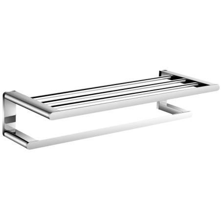 Rack porte-serviettes PURE 595 x 226 x 125 mm, laiton chromé
