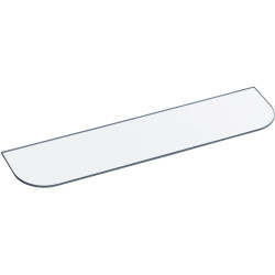 Rayon verre sécurit pour tablette 600x118 mm, épaisseur 5 mm, 2 angles arrondis