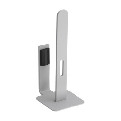 Réserve papier WC 2 rouleaux 203 mm, alu Plié thermolaqué gris mat