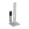 Réserve papier WC 2 rouleaux 203 mm, alu Plié thermolaqué gris mat