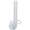 Réserve papier WC pour 1 ou 2 rouleaux 134x287mm, tube acier époxy blanc Ø 25 mm