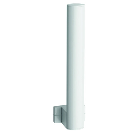 Réserve papier WC 2 rlx 265x70x67,5 mm, tube aluminium époxy blanc Ø 38x25 mm