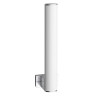Réserve papier WC 2 rlx 265x70x67,5 mm, tube alu. époxy blanc-chromé Ø 38x25 mm